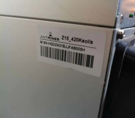 Bitmain Antminer Z15 ZEC Miner Machine مورد استفاده 420Ksol/S 1510W